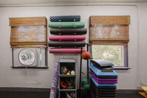 Move Your Mountain matts up against the wall.